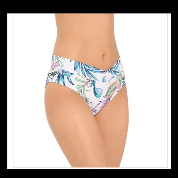 Women's Freshwater V-Front High-Waisted Swim Bottoms Size XL Tropical NWOT - Picture 5 of 5